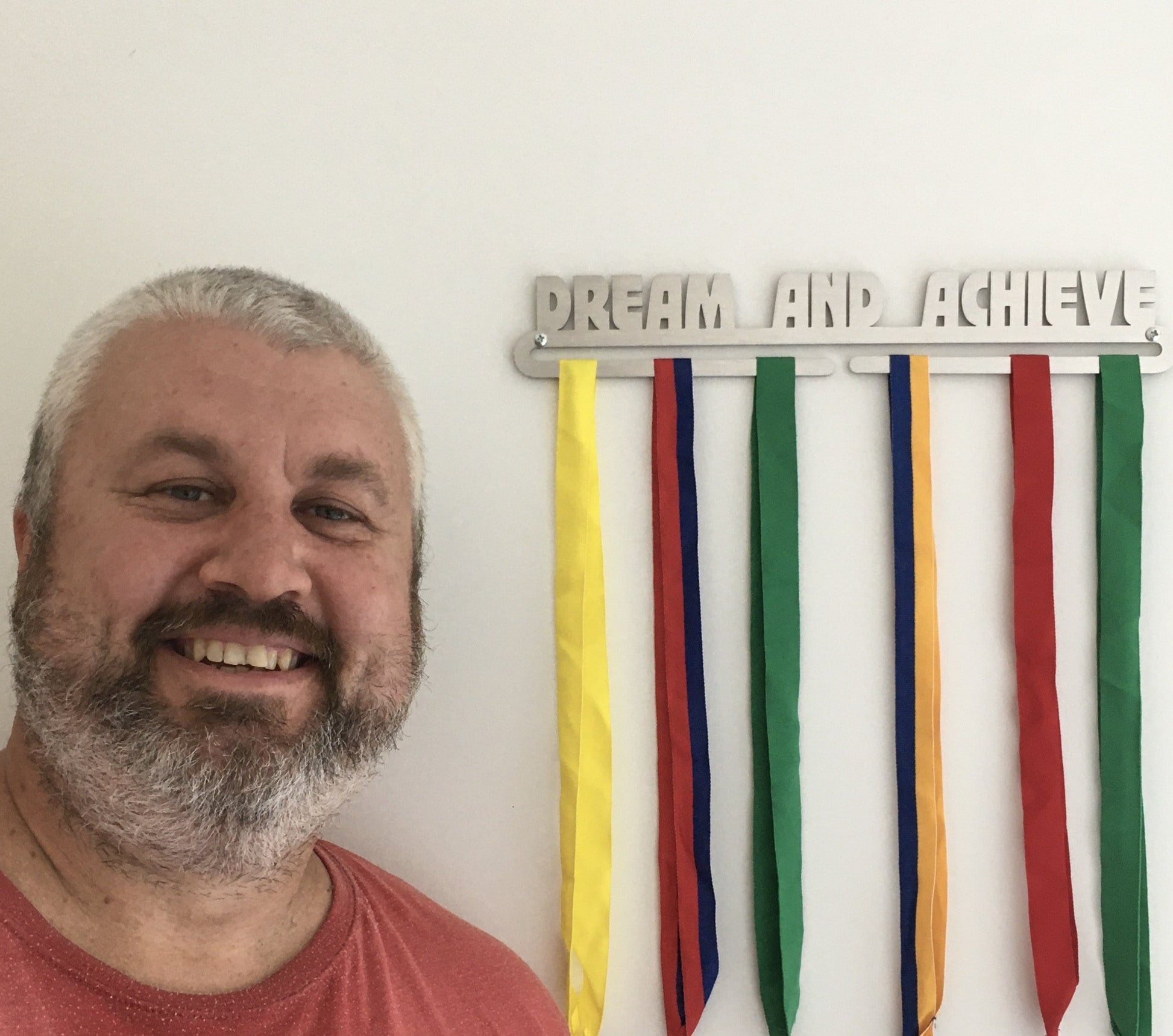 MEDAL DISPLAY IN STAINLESS DREAM AND ACHIEVE * FREE POSTAGE IN AUSTRALIA * - Australian Custom Metalwork Designs