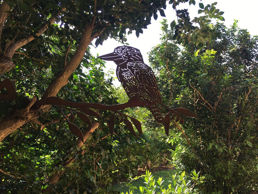 Metal Kookaburra made from weathering steel (Corten) - Australian Custom Metalwork Designs