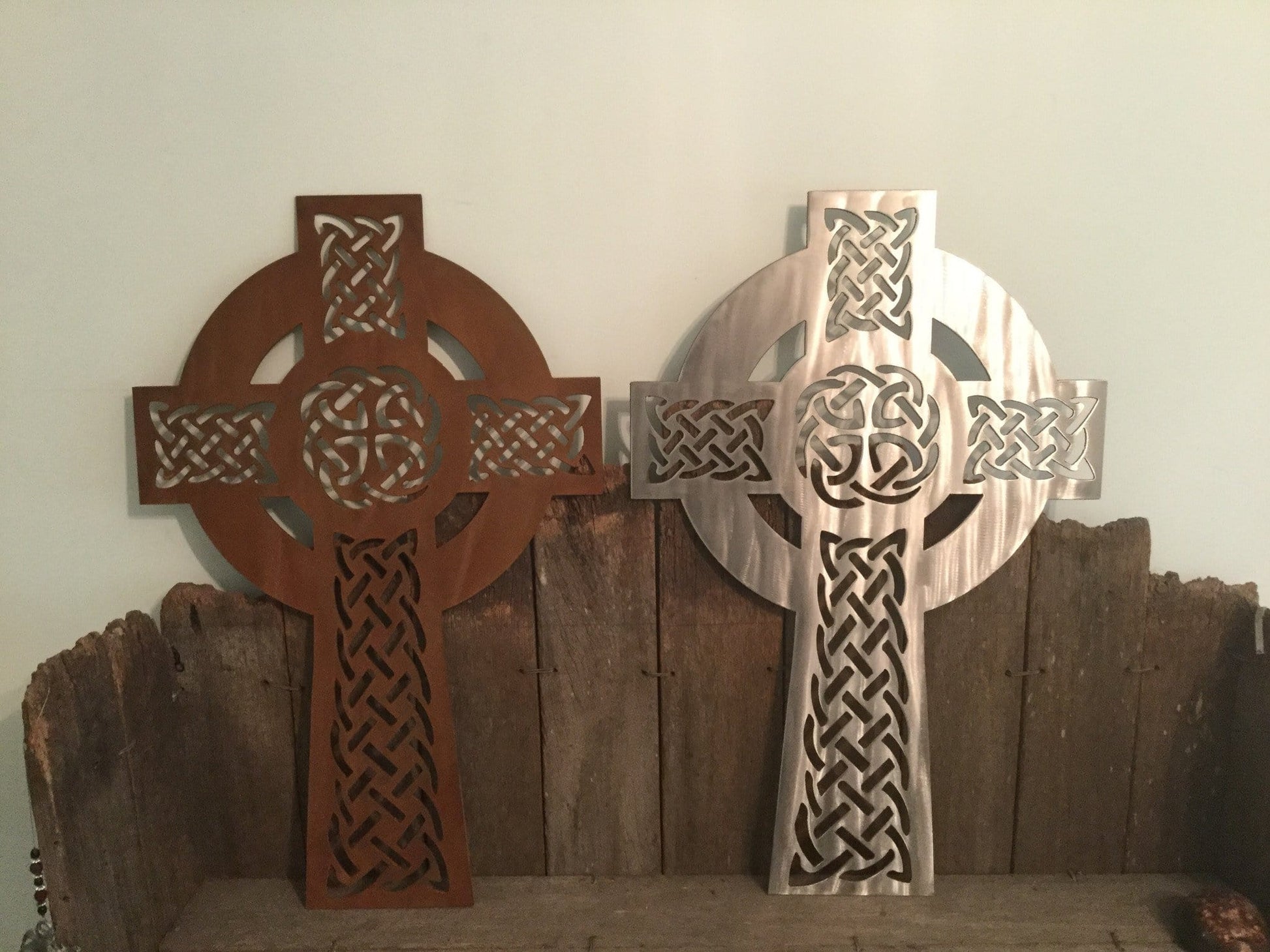 Celtic Cross Cor-ten Steel Rusty Patina **FREE SHIPPING WITHIN AUSTRALIA** - Australian Custom Metalwork Designs